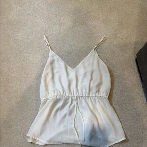 Babaton White V-Neck Camisole